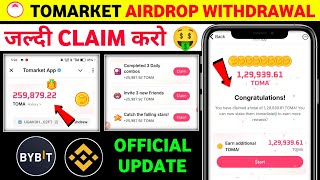 Tomarket Airdop withdrawal  Tomarket new update  Tomarket token price [upl. by Fricke]