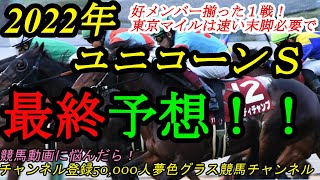 【最終予想】2022ユニコーンステークス！前から速い脚を使えそうなこの馬に本命！東京マイルに好メンバー揃う！ [upl. by Sheelah461]