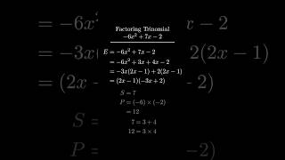 Factoring Trinomials maths ai animation [upl. by Nodarb893]