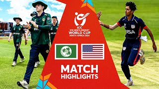 Ireland v USA  Match Highlights  ICC U19 Men’s CWC 2024 [upl. by Flita697]