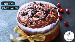 Christmas Special Eggless Plum Cake Recipe without Oven  Easy Plum Cake Recipe The Terrace Kitchen [upl. by Achilles470]