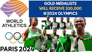 WORLD ATHLETICS PROMISE TO GIVE GOLD MEDALISTS  2024 OLYMPICS US50000 EACH worldathletics [upl. by Sedecram1]