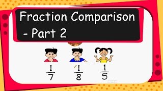 Maths  Fraction Comparison  Part 2  English [upl. by Efal153]