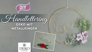 DIY HandletteringDeko mit Metallringen How to Deko Kitchen [upl. by Jarv]