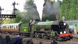 Seven Valley Railway 926 Repton struggling to leave Bridgenorth 23rd September 2017 [upl. by Einnaj]