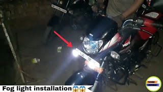 How to install Led fog light in if deluxe or any bikeTechno shubham [upl. by Nylyoj]