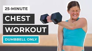 25Minute Dumbbell Chest Workout At Home [upl. by Houser969]