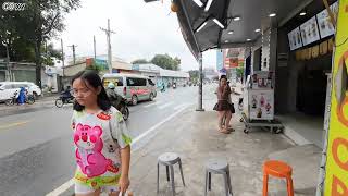 4K STREET WALKING HOA BINH STREET HO CHI MINH CITY BUYING AND SELLING IS DIFFICULT ON RAINY DAYS [upl. by Kos]