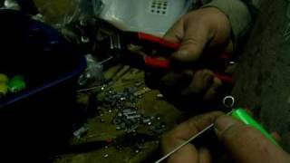 Wiring a fishing lure tail wrap by Saltys Wood Lures [upl. by Ylirama]