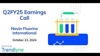 Navin Fluorine International Earnings Call for Q2FY25 [upl. by Vins]