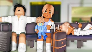 ✈️ OUR FLIGHT WAS DELAYED  Bloxburg Family Roleplay [upl. by Gregrory449]