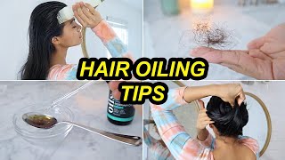 MY PERSONAL TIPS FOR NO HAIR FALL AFTER HAIR OILING  How to oil hair for hair growth [upl. by Lynden]