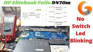 Hp Elitebook Folio 9470m No Switch  Indicator Blinking 0020 [upl. by Llezom]