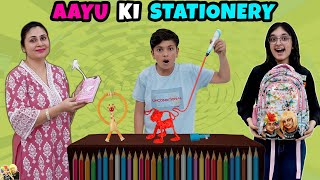 AAYU KI STATIONERY  Aayu ka collection  Aayu Pihu Bags  3D Pen  Aayu and Pihu Show [upl. by Haodnanehs]