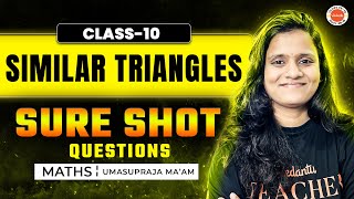 Sure Shot Questions  Similar Triangles  SSC 2025  AP amp TS State board  CBSE [upl. by Harrod]