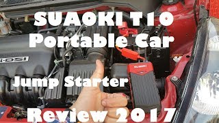 SUAOKI T10 Portable Car Jump Starter Review 2017 [upl. by Livi]