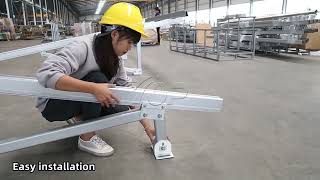 Installation Process of Solar Ground Mount Racking  N Type [upl. by Anitsirhk230]