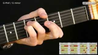 Gitarrenakkorde GMoll Akkord  G minor chord [upl. by Basil]