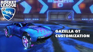 ROCKET LEAGUE  NEW GAZELLA GT CUSTOMISATION OPTIONS AND ENGINE SOUND [upl. by Elyrrad]