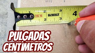 como se mide con la cinta metrica en pulgadas y centímetros [upl. by Baily]