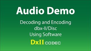 dbxII Software vs Hardware audio demo — Jazz [upl. by Warthman]