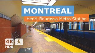 4K  HenriBourassa Metro Station Walking Tour  Orange Line  Terminus  Montreal Canada 2024 🇨🇦 [upl. by Hsiri]