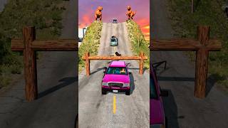 Cars amp Trucks vs Log Pole Trap  BeamNGDrive 1 shorts beamngdrive car truck [upl. by Macilroy366]