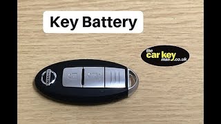 Key Battery Nissan Key fob HOW TO [upl. by Myo]