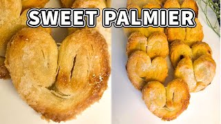 How to Make Palmiers  Sweet Puff Pastry  Sweet Palmier Biscuits [upl. by Nnaik]