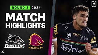 NRL 2024  Panthers v Broncos  Match Highlights [upl. by Neruat947]