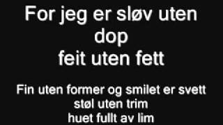 Postgirobygget  Sløv uten dop lyrics [upl. by Ybocaj]