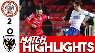 HIGHLIGHTS Accrington Stanley 20 AFC Wimbledon [upl. by Donelu451]