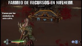 God of War 4 FARMEO DE RECURSOS EN NIFLHEIM Comentado y explicado [upl. by Adnorrahs]