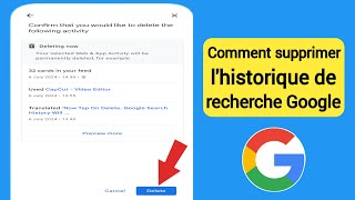 Comment supprimer tout l’historique de recherche Google 2024 [upl. by Blaine]