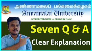 Annamalai University Online Exam Students important doubts and Answers🙏 [upl. by Serene]