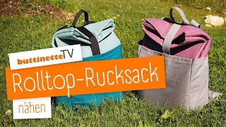 RolltopRucksack nähen  buttinette TV DIY [upl. by Ama]