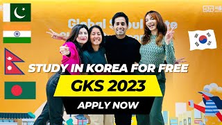 🇰🇷🇵🇰🇮🇳 GKS Scholarship 2023  STUDY IN KOREA FOR FREE  UrduHindi 😍 [upl. by Landing555]