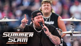 Jelly Roll kicks off SummerSlam after an introduction from Triple H SummerSlam 2024 highlights [upl. by Junna]