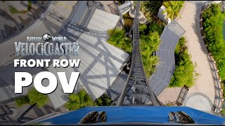 Front Row POV Jurassic World VelociCoaster  Islands of Adventure [upl. by Weil]