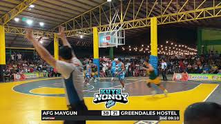 Highlights Play Semifinals AfgMaygun vs Greendales Hostel basketball [upl. by Hameerak]