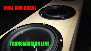 Transmission Line Subwoofer Dual W170S Visaton [upl. by Chevy]