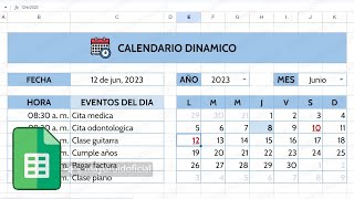 Cómo crear un Calendario Dinámico en Google Sheets [upl. by Ariel479]