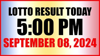 Lotto Result Today 5pm september 8 2024 Swertres Ez2 Pcso [upl. by Mines]