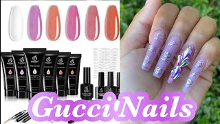 Beetles Polygel Kit Review  Gucci Nails  Spring Nails 2021  Nail Tutorial for Beginners [upl. by Ahsika]