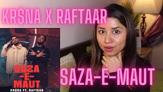 KRNA Ft RAFTAAR  SazaEMaut  Indian Drill Official REACTION Video 2021 [upl. by Annaeg109]