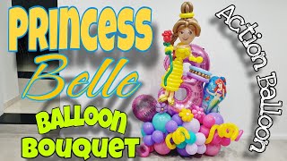 Princess Belle Disney Balloon Bouquet princessbelle disneyprincess beautyandthebeast disney [upl. by Marsland]