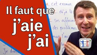 AIE  AIT  AI  EST  Comment écrire  confusion indicatif subjonctif niveau avancé B2 [upl. by Cade170]