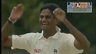 Nuwan Zoysa Hattrick  Srilanka tour Zimbabwe 2nd test Harare 1999  DIilshan hundred  Cricket News [upl. by Leahey]