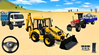 JCB 3dx loading Mud in TATA Tippers amp Tractors  Swaraj 855 Fe  New Holland 3630 4x4 Tractor [upl. by Delmor554]