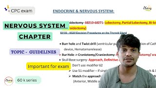 Nervous system ll Guidelines ll cpc aapc medicalcoding cpcexam [upl. by Eidnew]